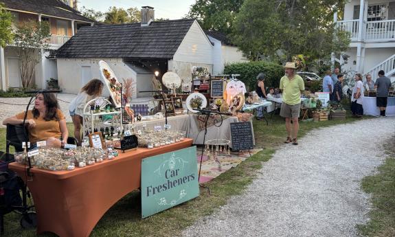 Local vendors set up at the Ximenez-Fatio House Museum
