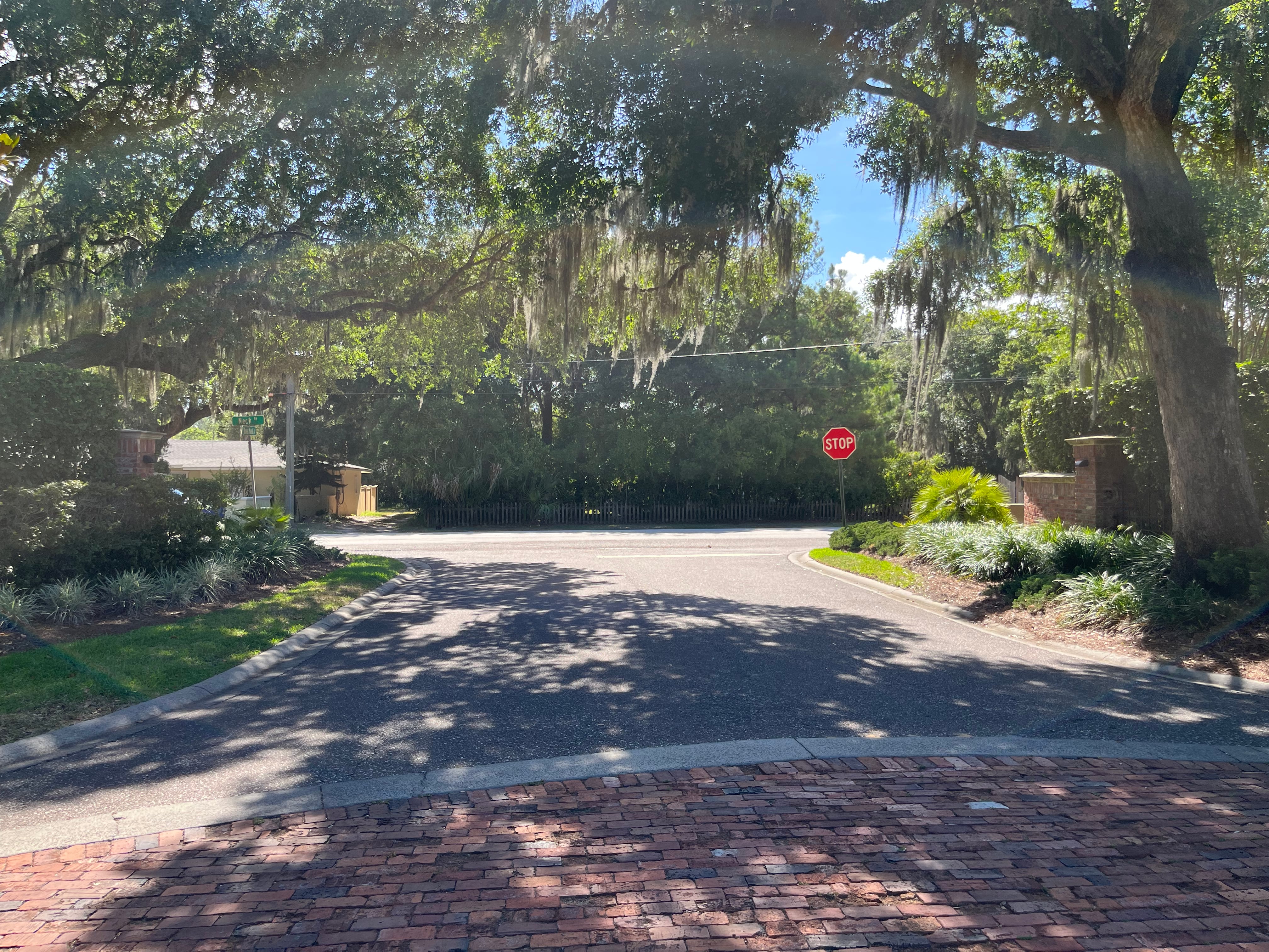 Entrance to a gated community in St. Johns County, Florida