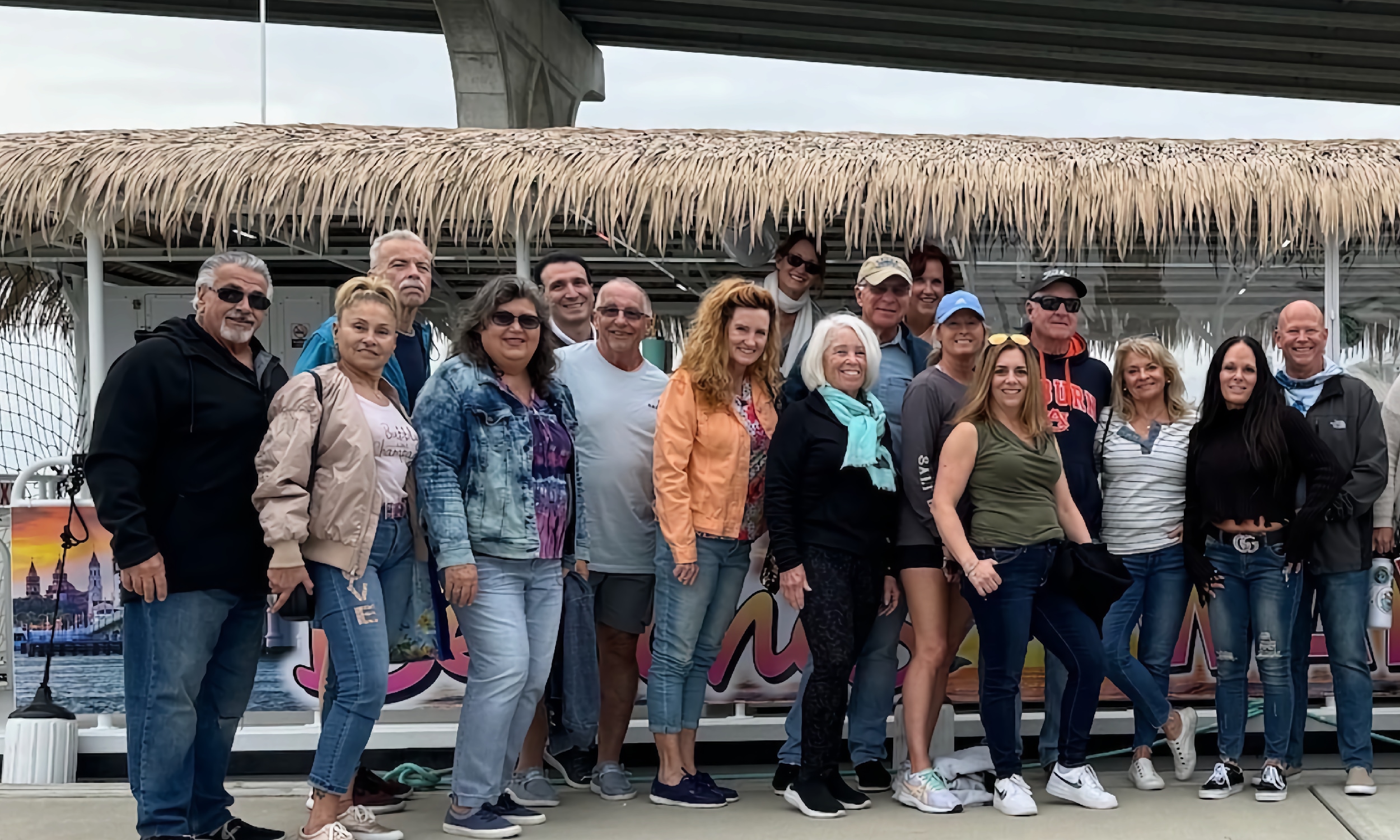 Members of a family group as they prepare for a private charter aboard the "Exodos"