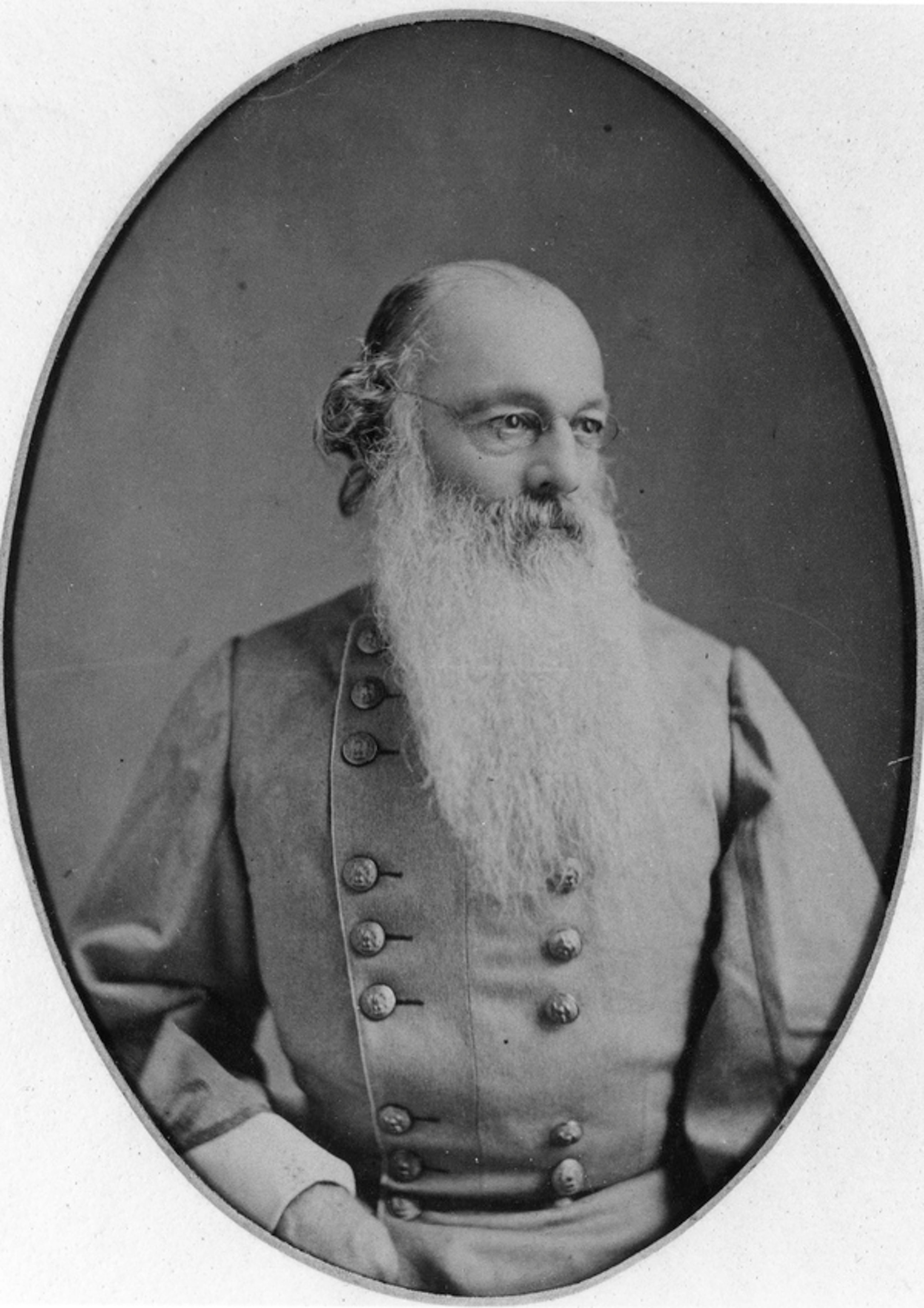 B&W portrait of Edmund Kirby Smith circa 1865