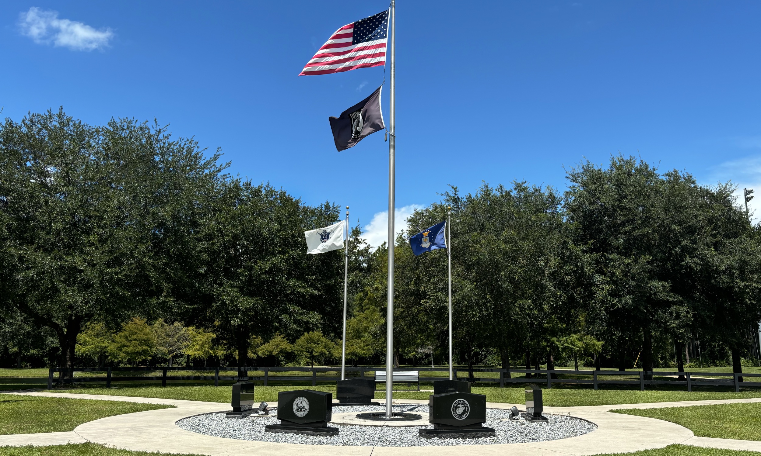 Veterans monument at Veterans Park