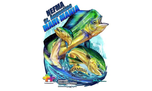 Northeast Florida Marlin Association Mahi Mania fishing tournament logo