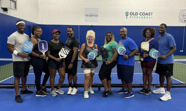 Players from St. Augustine Pickleball League on the court at Old Coast Pickleball