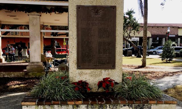 World War II Memorial Monument in historic downtown, near the Plaza de la Constitutión