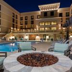 A view of the hotel from the fire pit at Homewood Suites in St. Augustine.