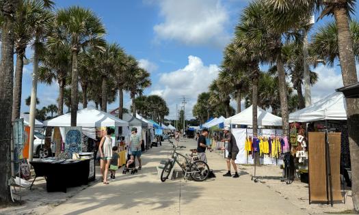 The farmers market at the St. Johns County Ocean Pier