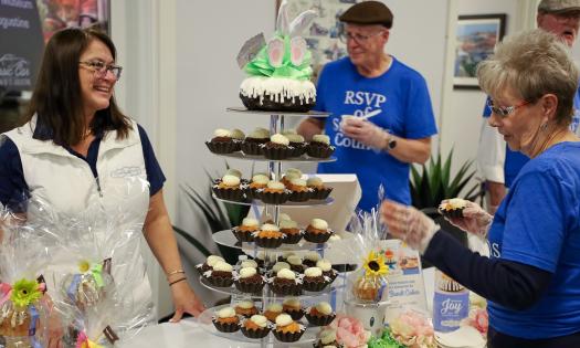 Small bundt cakes on display