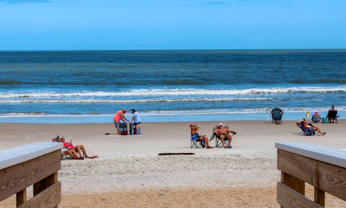 The beach at Surfside Park in Vilano Beach