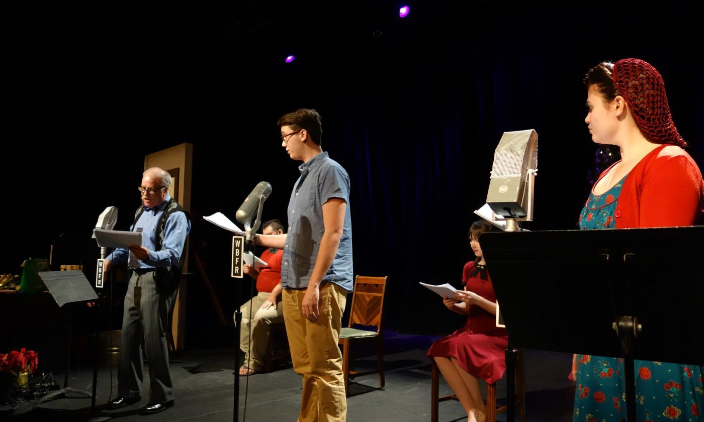 Students from Apex Theatre Studio practicing their craft on stage