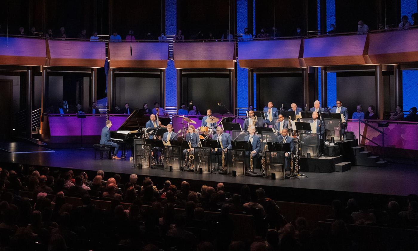 The Jazz at Lincoln Center Orchestra on stage at Lincoln Center
