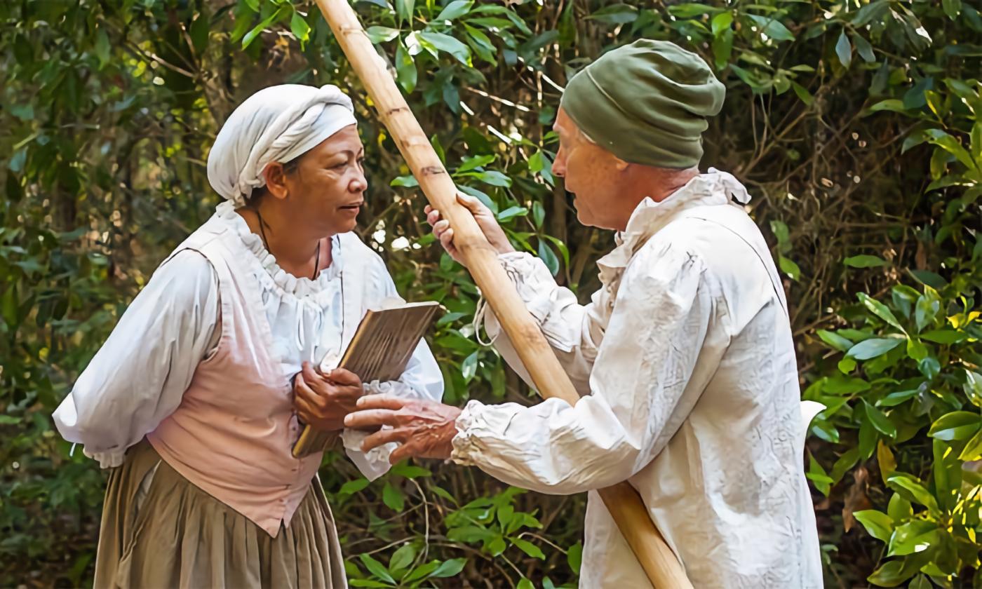 A Flight to Freedom re-enactment scene taking place