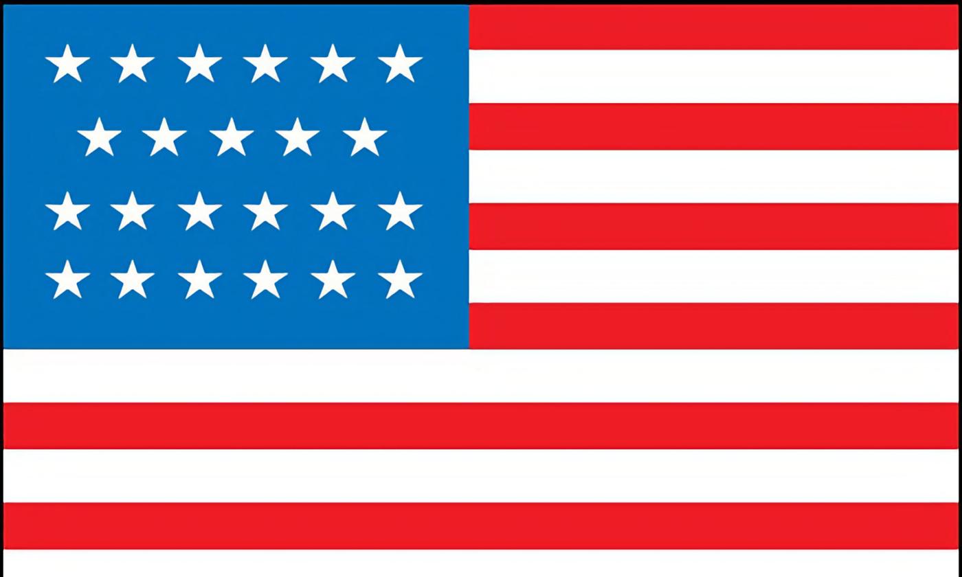 American Flag circa 1821, 23 stars