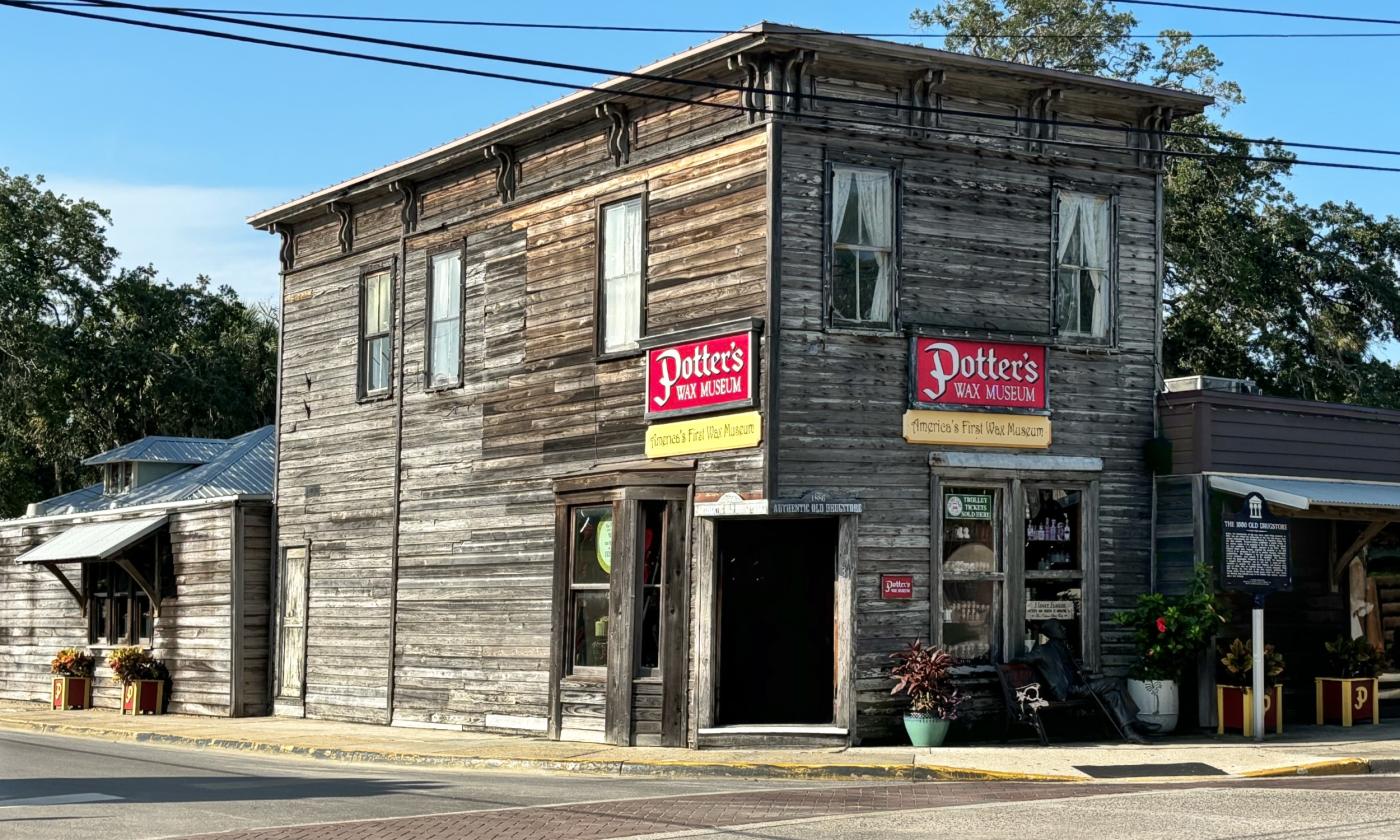 The exterior of Potter's Wax Museum