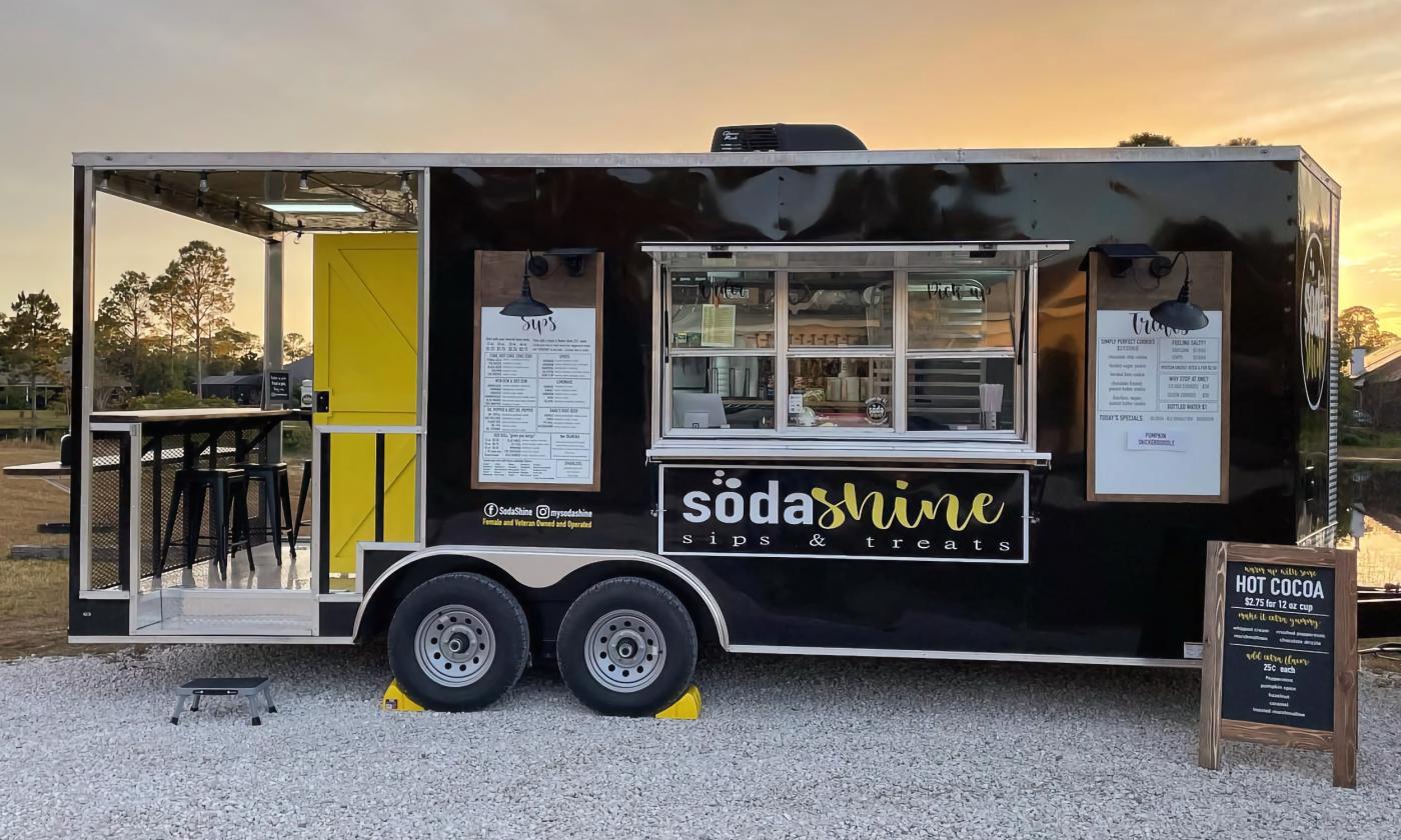 The outside of the SodaShine beverage truck