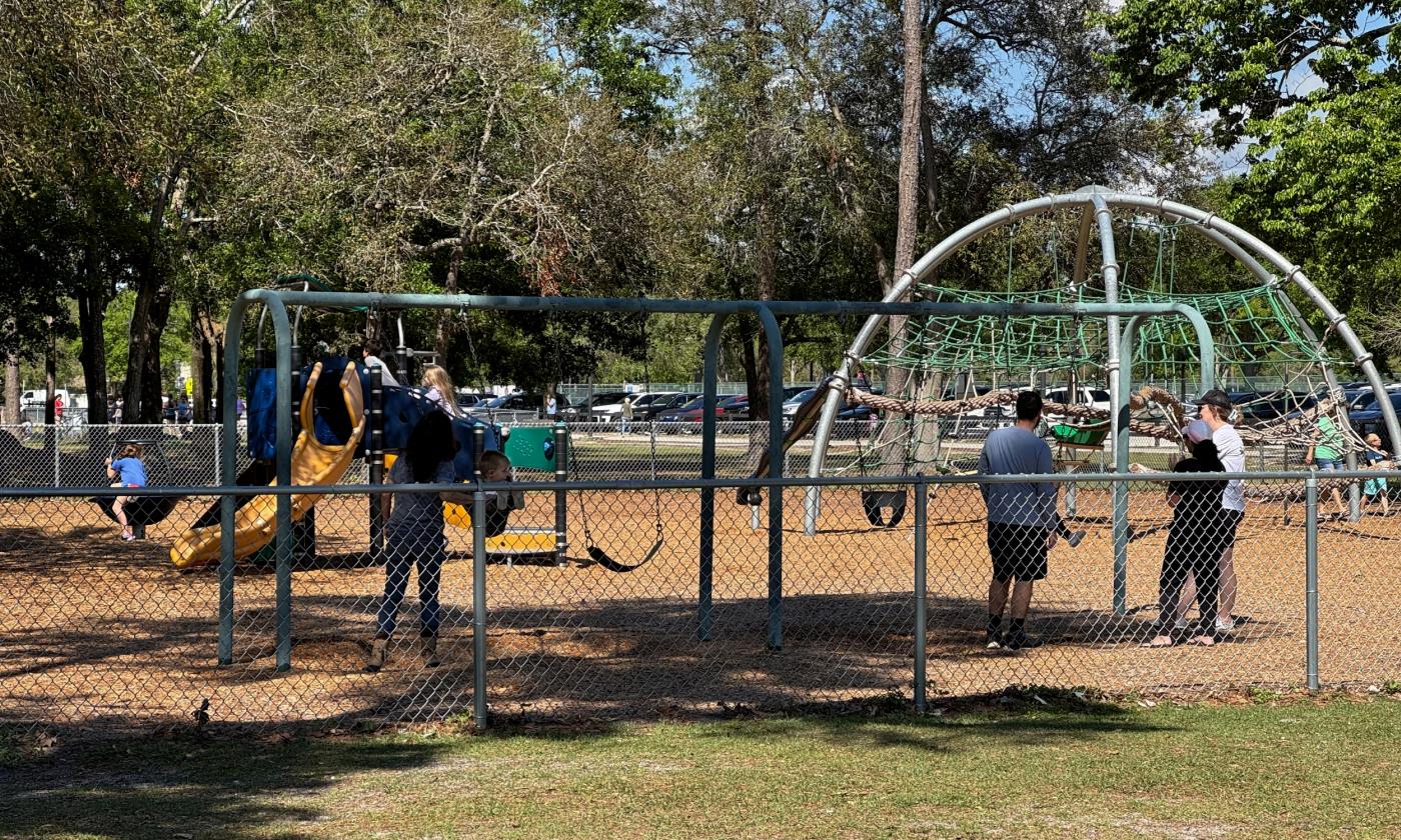 The playground at Julington Creek Plantation Park