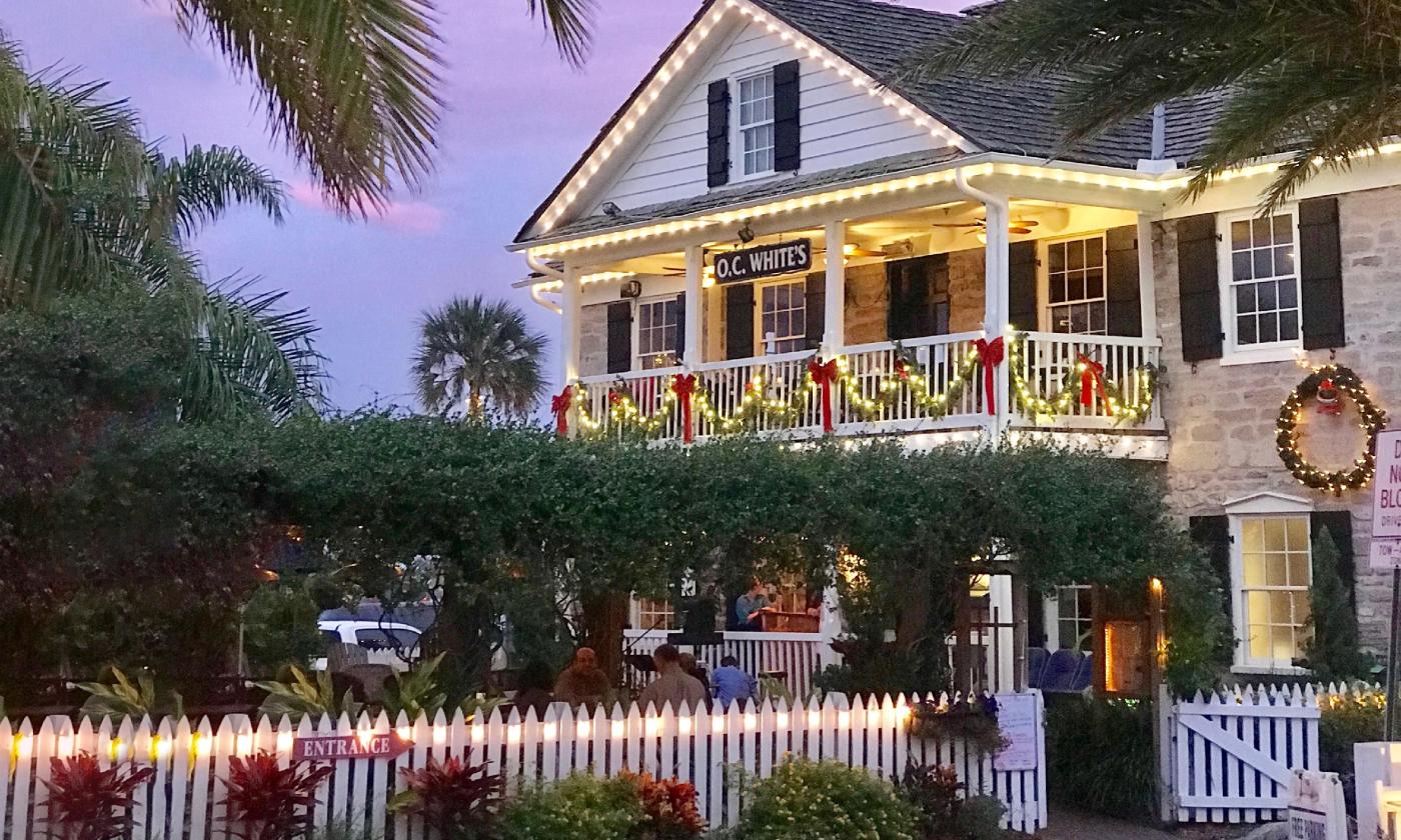 O.C. White's Restaurant, lit for Nights of Lights