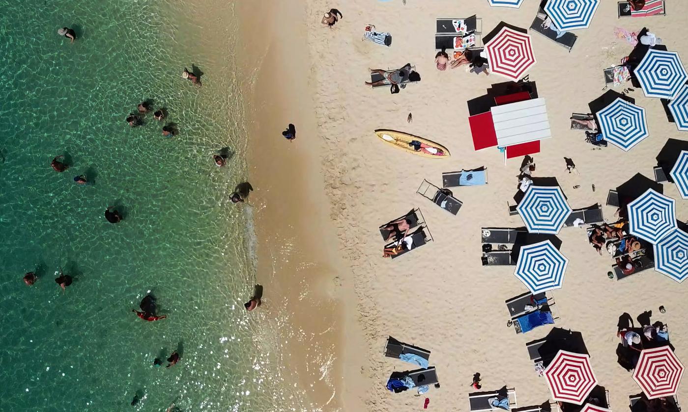 A beach scene from "The Last Tourist"