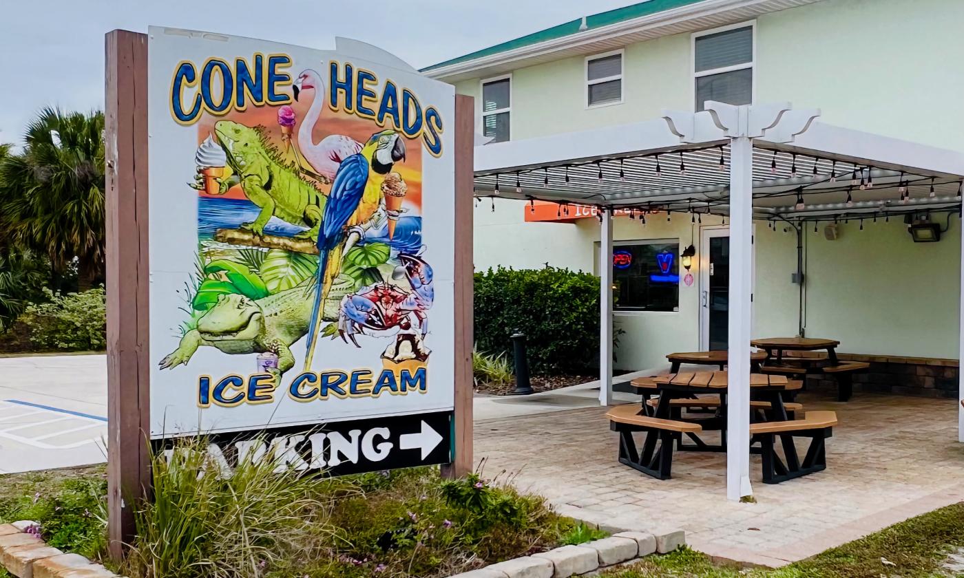 Cone Heads' exterior on St. Augustine Beach