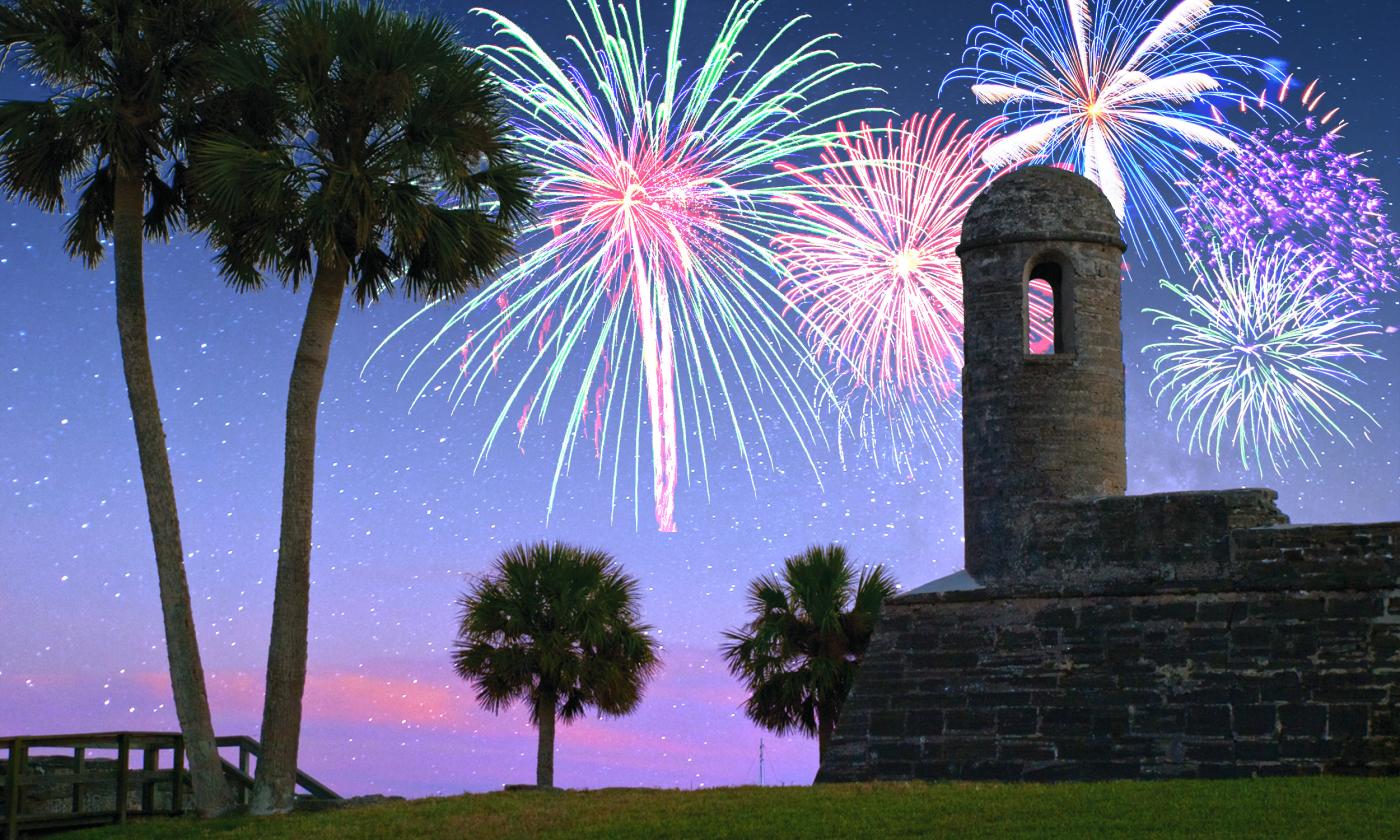 Fireworks over the Castillo de san Marcos