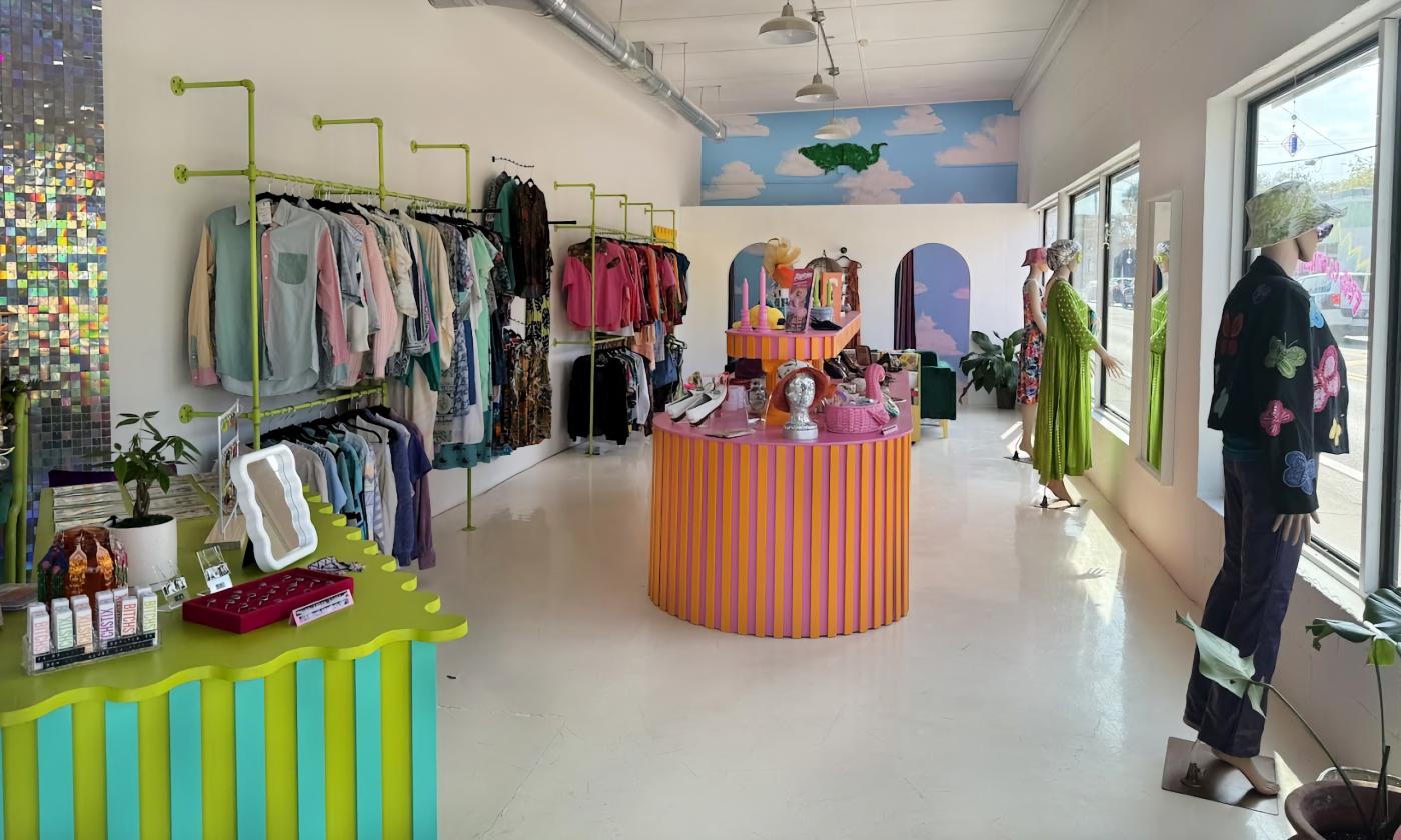 The main space at the vintage retail store