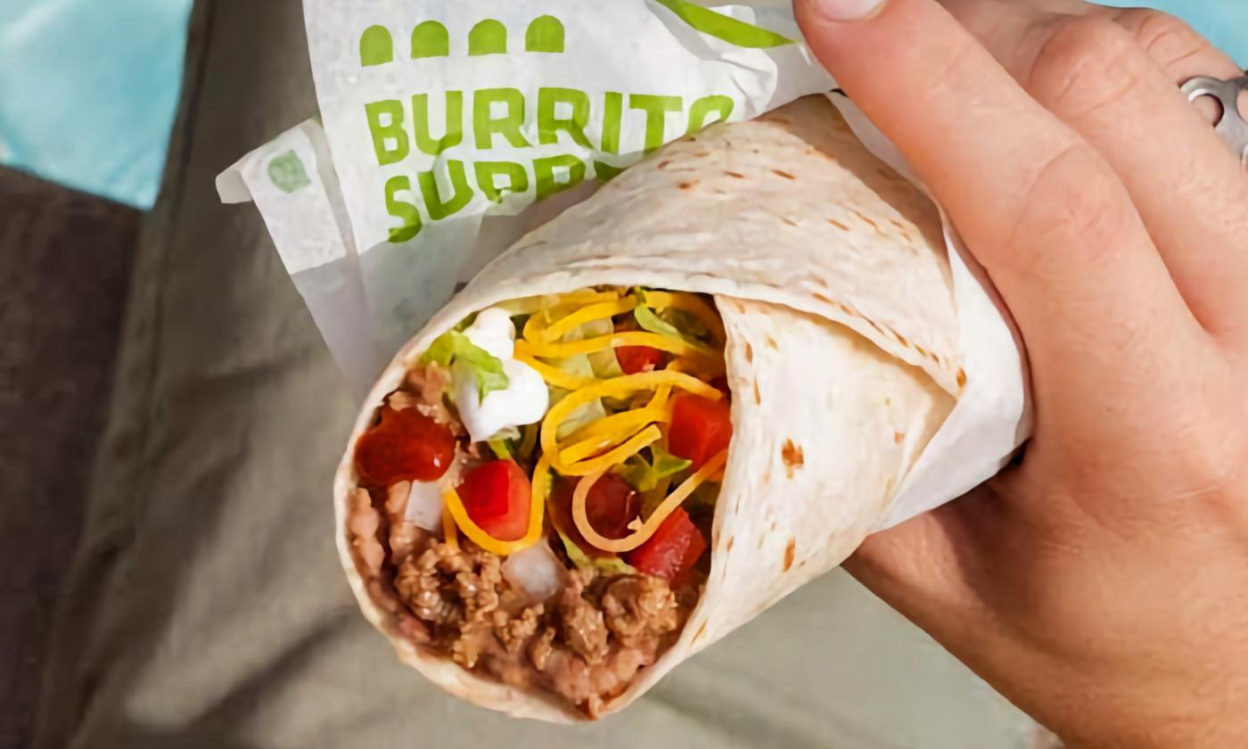 A stuffed burrito supreme