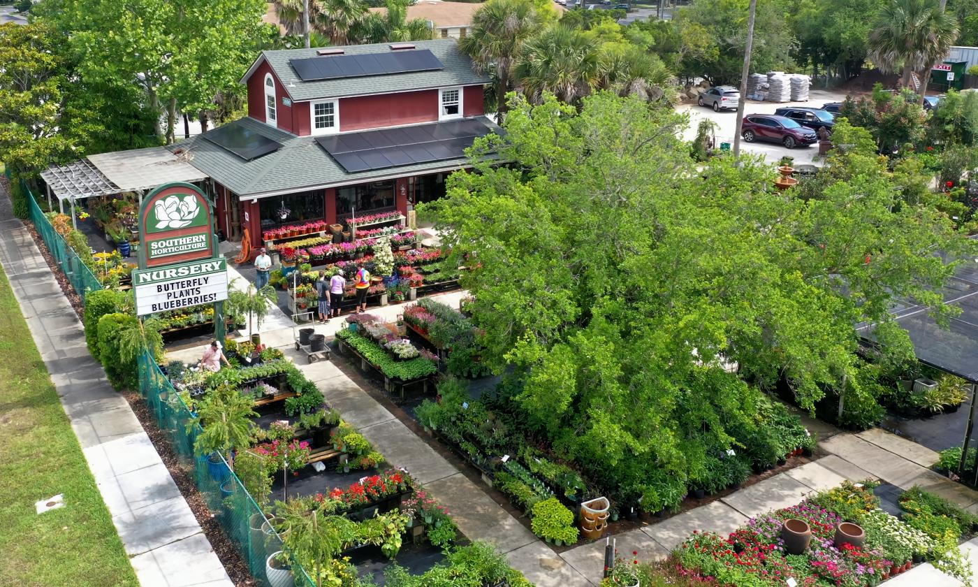 Southern Horticulture's layout from a bird's eye view