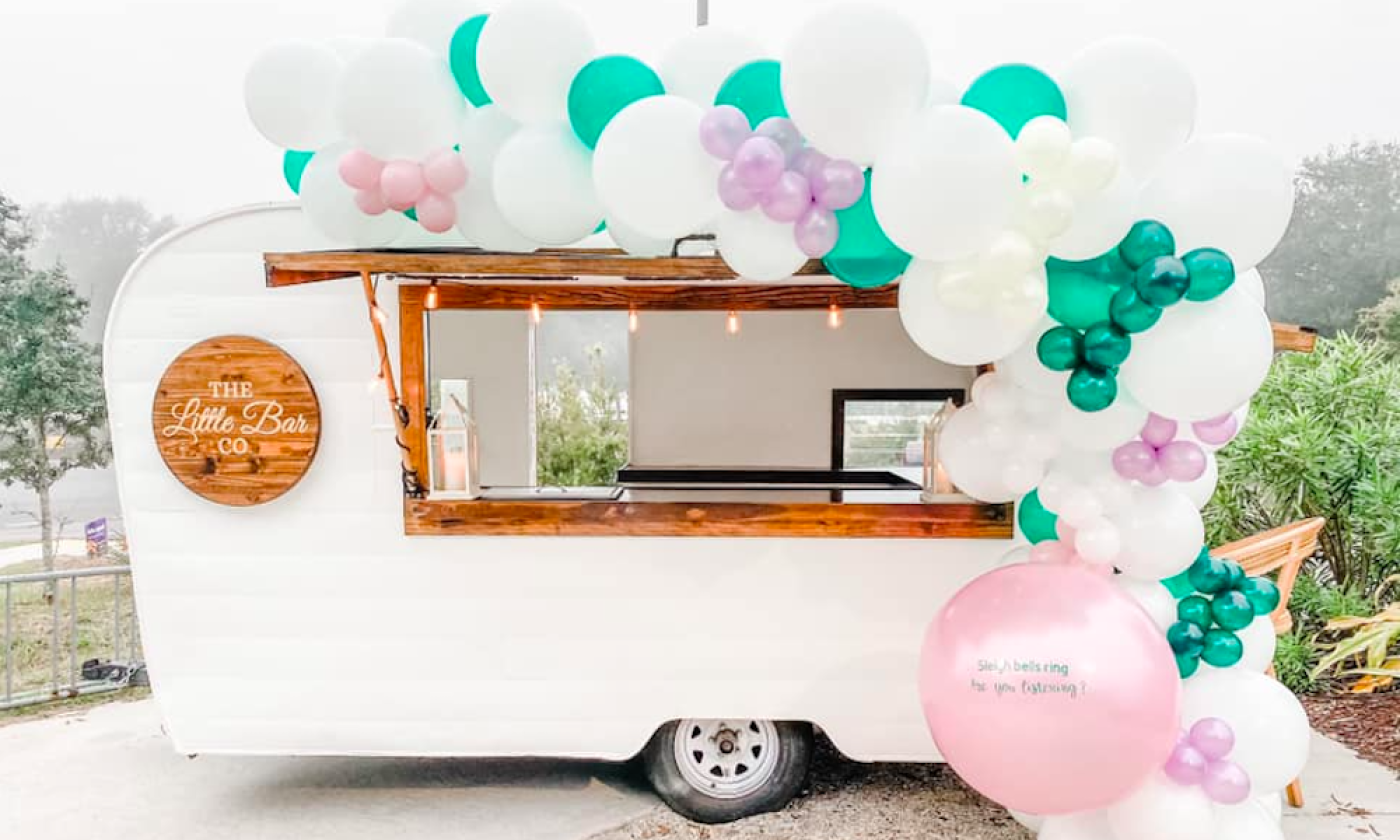 The Little Bar Company decorated in balloons