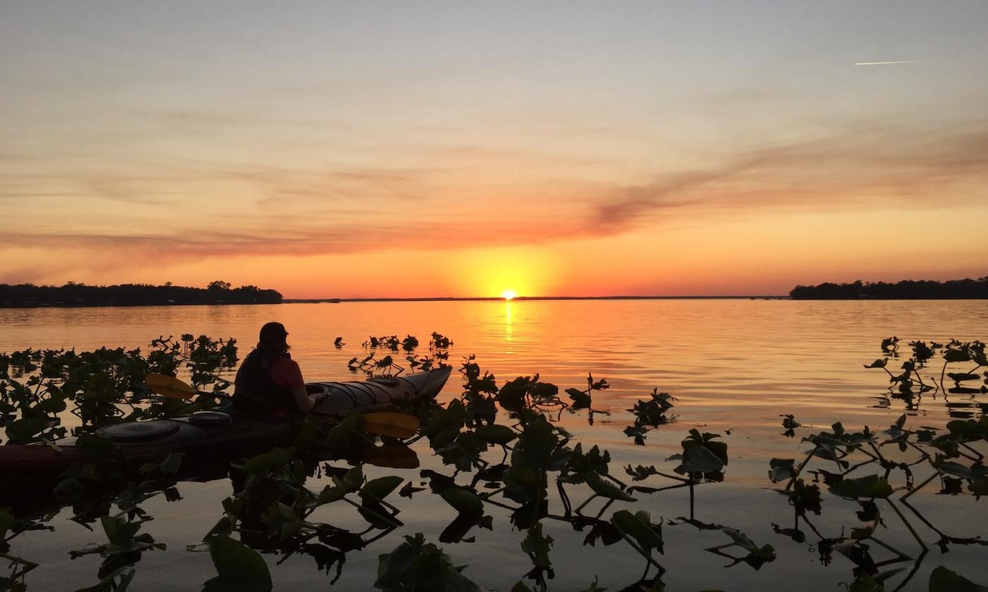 A St. Augustine sunset seen from an Earth Kinship kayak tour.