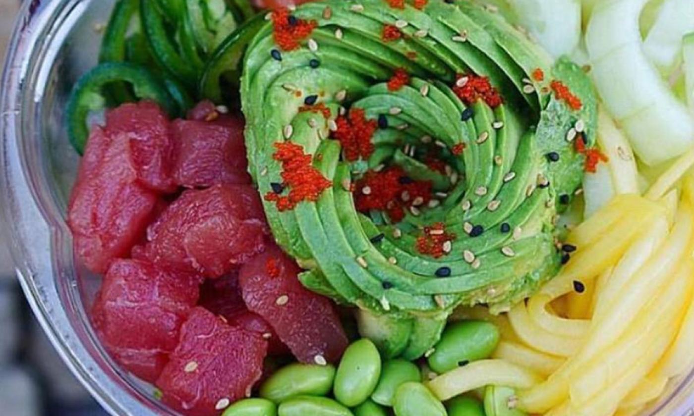 A colorful salad from Kazu Sushi Burrito in St. Augustine.