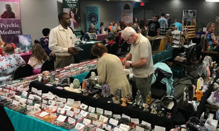 A booth on the floor of Experience Psychic Fair