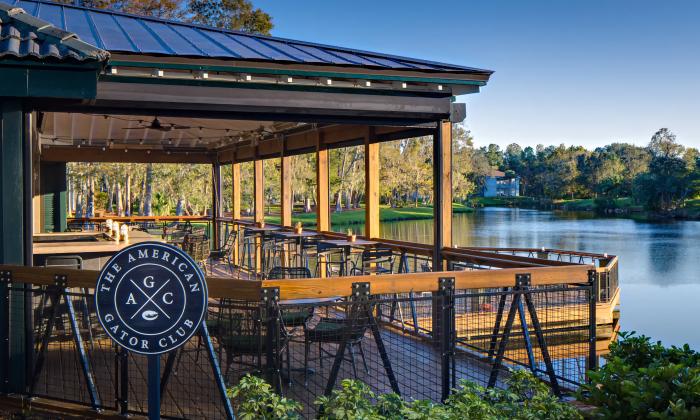 The outdoor patio section of the American Gator Club