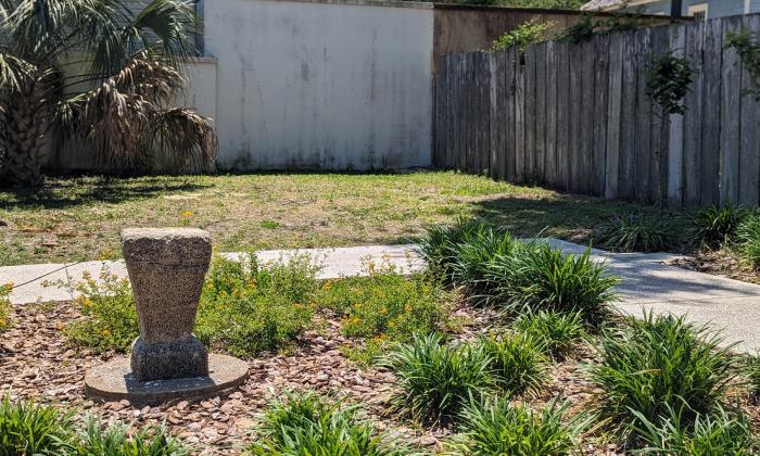 A corner of an old garden on St. George Street, showing an area to pen cattle