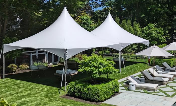 Tents arranged for a wedding