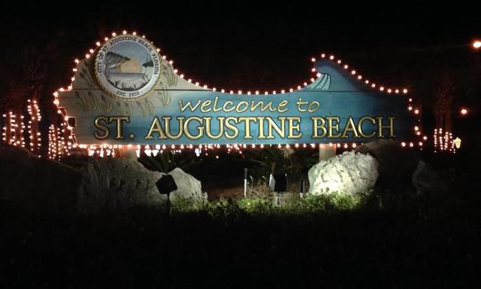 The St. Augustine Beach sign