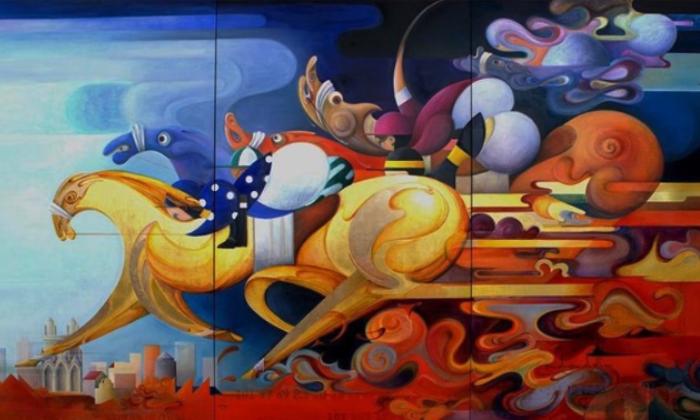 A piece of artwork from Susanne Schuenke's collection, "Entanglements"