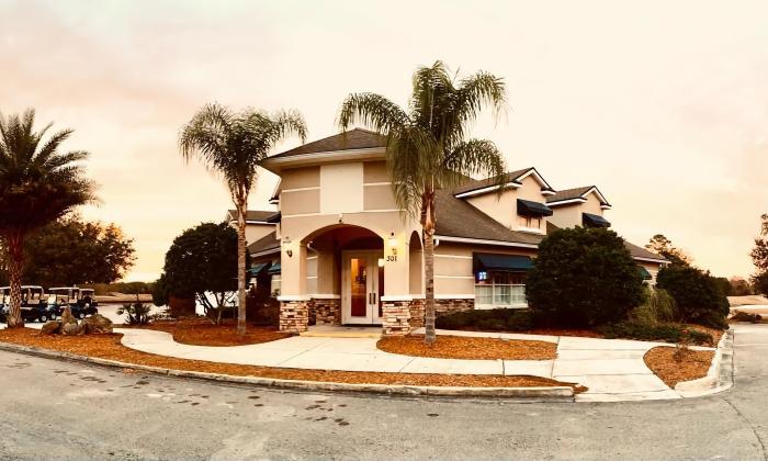 The entrance to the building at Royal St. Augustine Golf and Country Cub