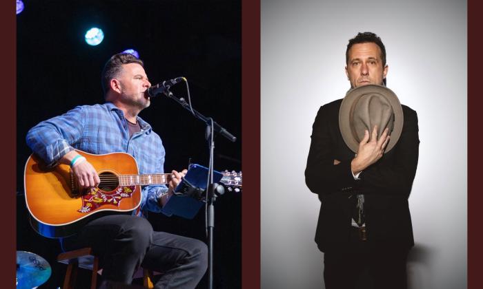 David Nail on stage and Will Hodge in portrait