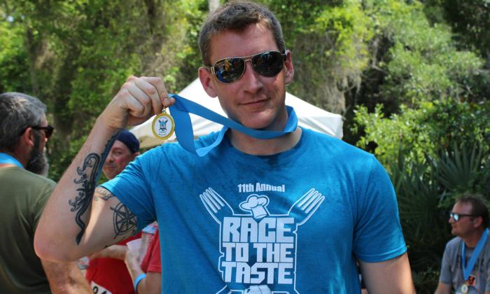 The winner of the men's division for the 2021 Race to the Taste in St. Augustine.