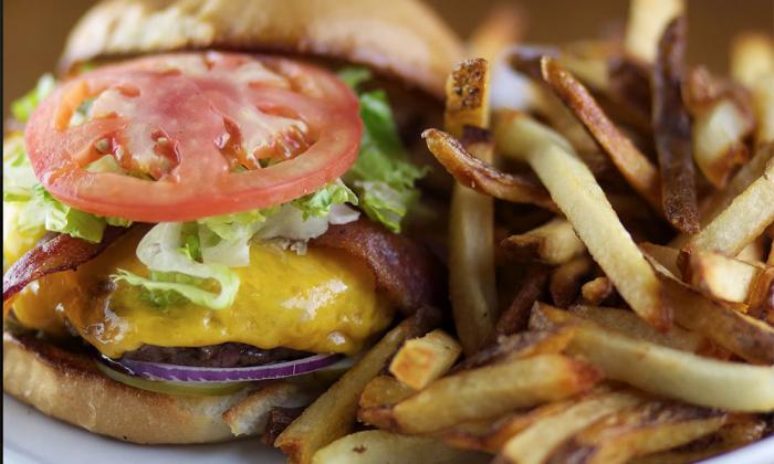 The delicious burger at Barley Republic in downtown St. Augustine.