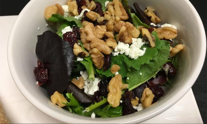 Salad at La Taza on Anastasia Island in St. Augustine.