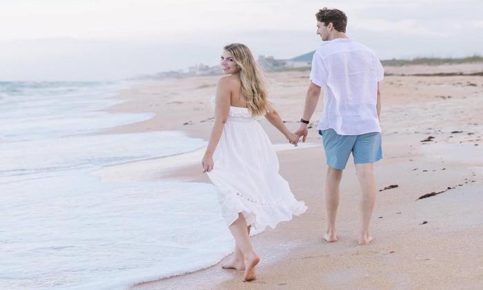 A couple captured by Ashley Steeby Photography based out of St. Augustine Beach.