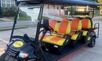 One of the golf carts used by First Coast Cart Tours