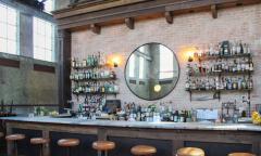 The vintage-inspired bar at the Ice Plant restaurant in St. Augustine, FL