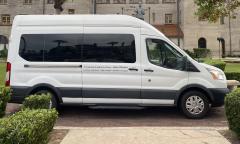 The van that St. Augustine Land & Sea Tours use to drive around guests