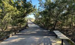 There are benches all along the boardwalk for visitors to sit and rest