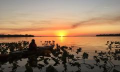 A St. Augustine sunset seen from an Earth Kinship kayak tour.