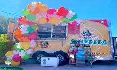 The Little Sombrero Food Truck parked at The Village Garden in St. Augustine, FL.