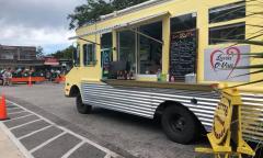 The outside of the Luvin' O-Van food truck