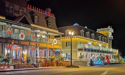 The Renaissance St. Augustine, decorated for Nights of Lights