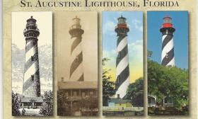 Vintage St. Augustine lighthouse postcard